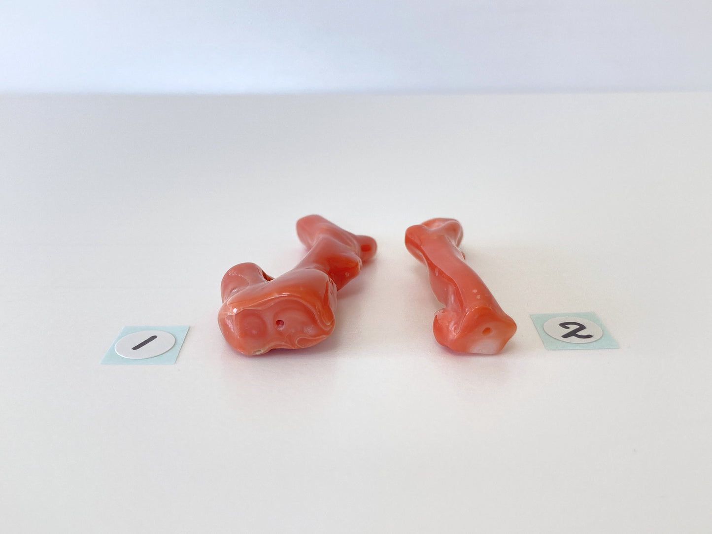 Natural Orange Coral Branch Loose, 41mm Long/40mm Long, Natural Orange Color Deep Sea Coral Branch, Genuine Precious Coral