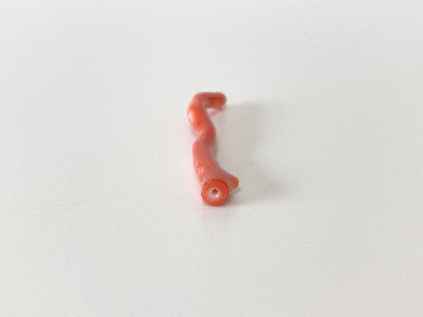 Coral branch or pendant, Natural Japanese Momo Coral, Natural dark orange color, Hole on top, Genuine Precious Coral, for Jewelry Making