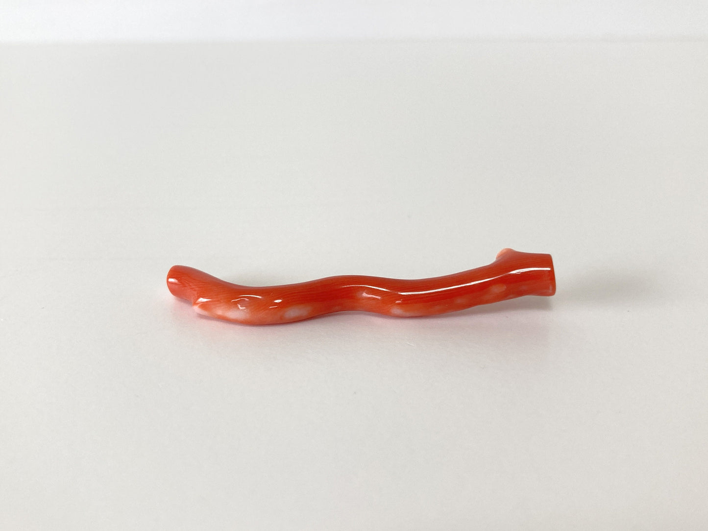Coral branch or pendant, Natural Japanese Momo Coral, Natural dark orange color, Hole on top, Genuine Precious Coral, for Jewelry Making