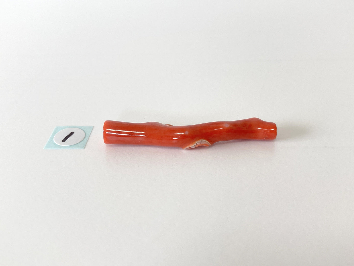 Natural Japanese Momo Coral, Orange Color, Hole on Top, Genuine Precious Coral, For Jewelry Making, Price per Piece