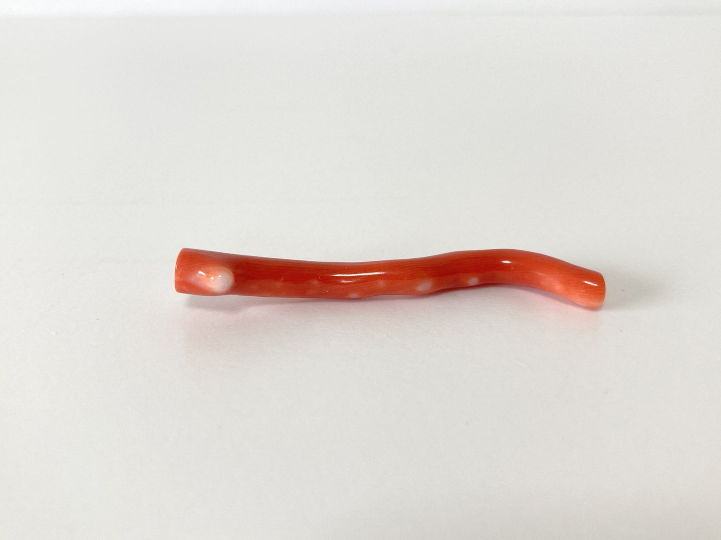 Coral branch or pendant, Natural Japanese Momo Coral, Natural dark orange color, Hole on top, Genuine Precious Coral, for Jewelry Making