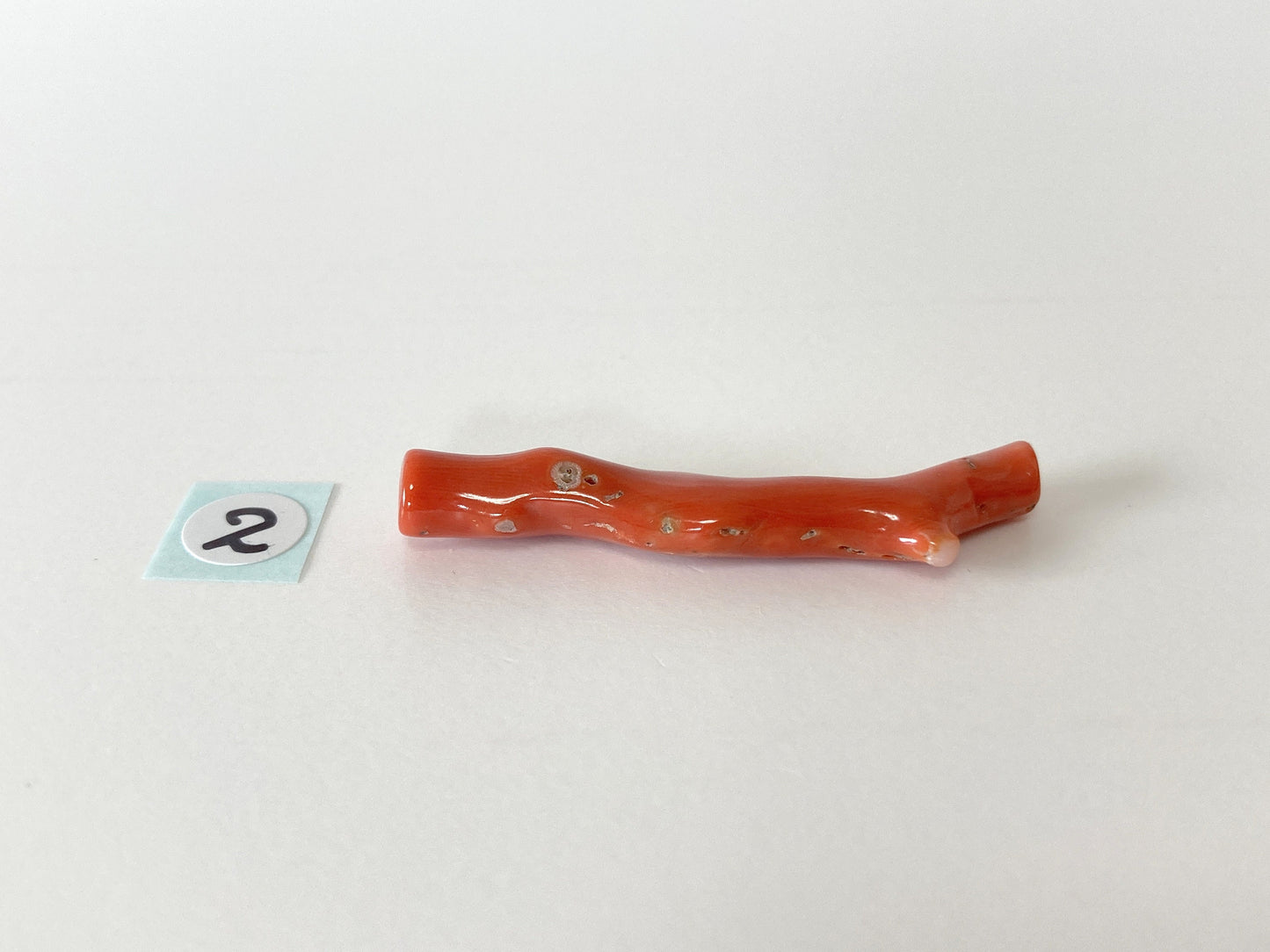 Natural Japanese Momo Coral, Orange Color, Hole on Top, Genuine Precious Coral, For Jewelry Making, Price per Piece