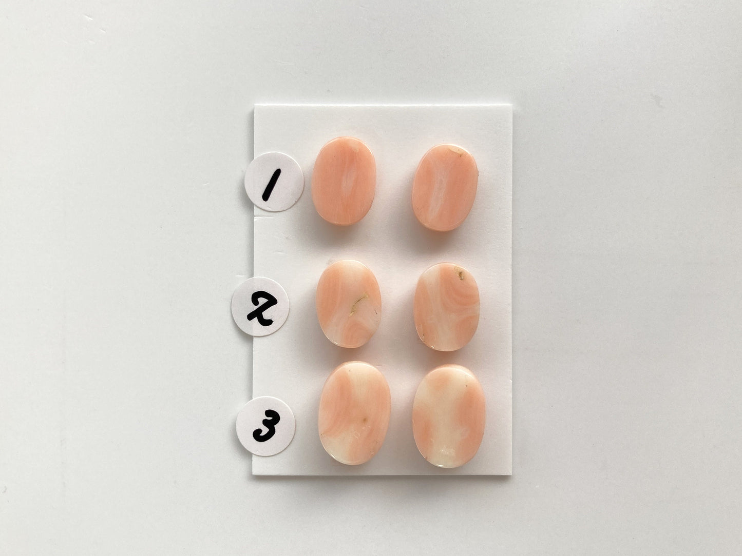 Natural angel skin coral (Pink Momo coral) oval cabochon, Natural pink color coral loose, For jewelry making, Price per pair