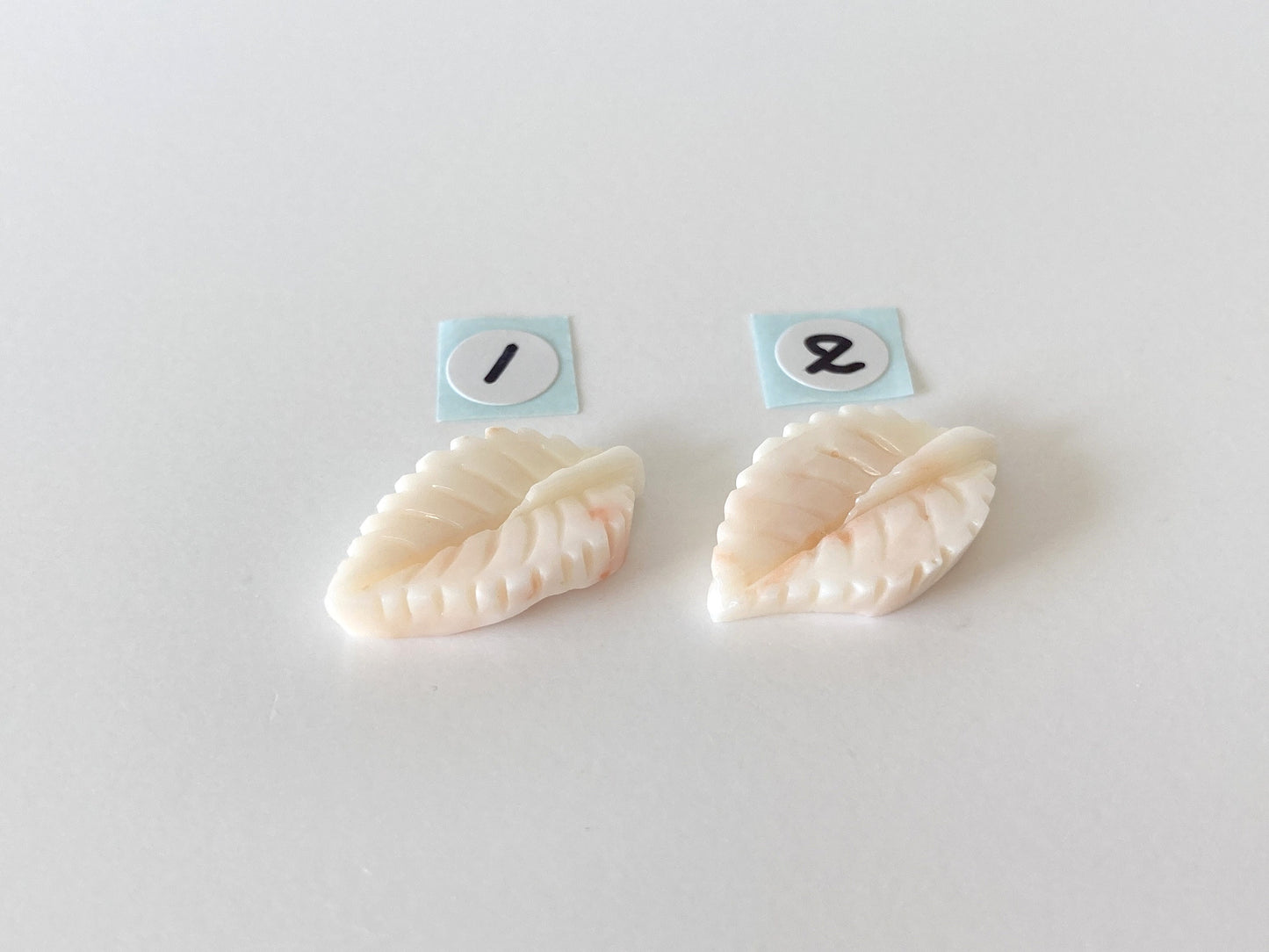Deep Sea Coral Leaf Carving: Natural Jewelry Making Supply