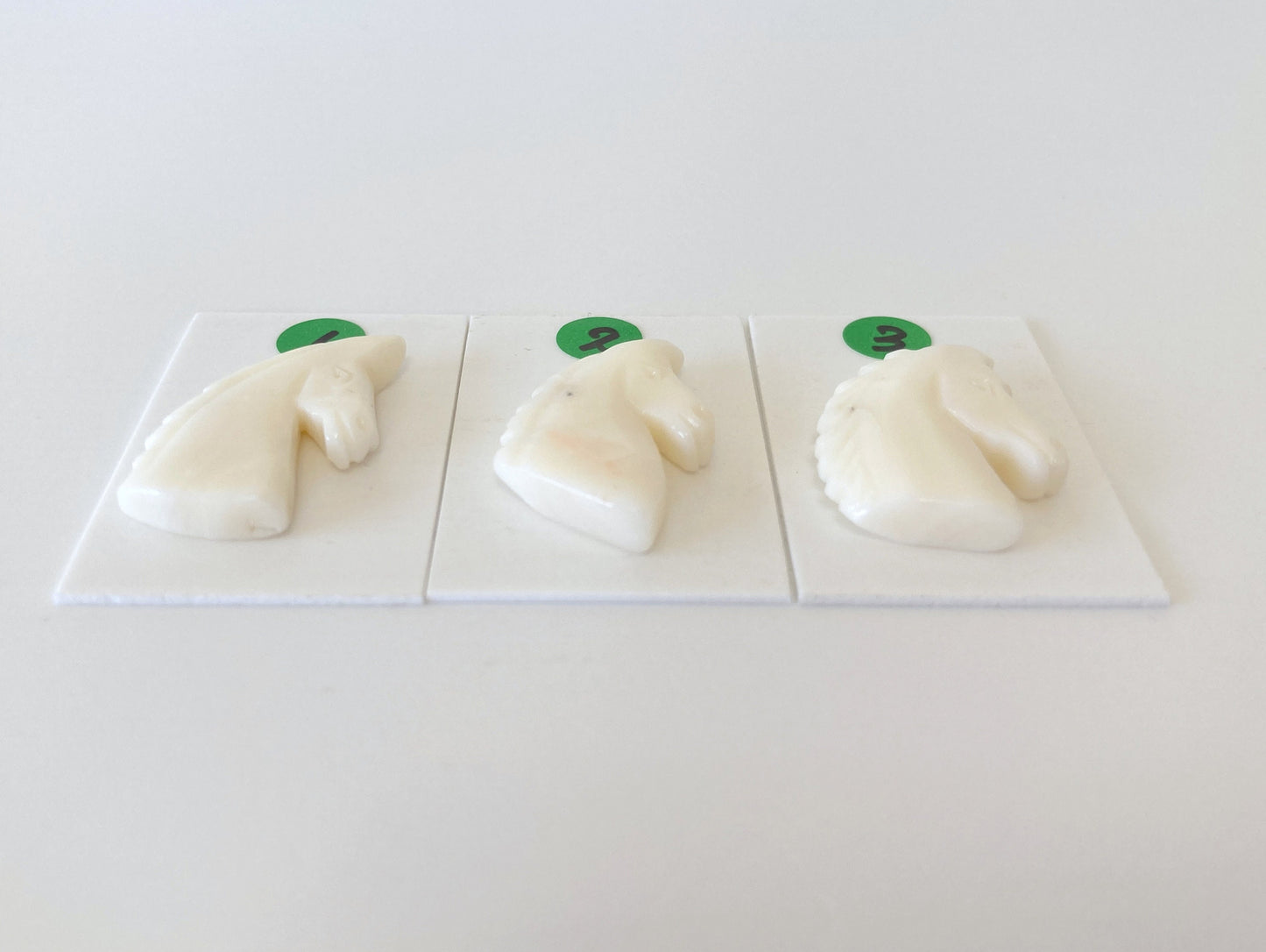 Natural White Coral Horse Carving Loose, Natural White Color Coral, Carved on both sides , For Jewelry Making, Hand Carved, Hole on top