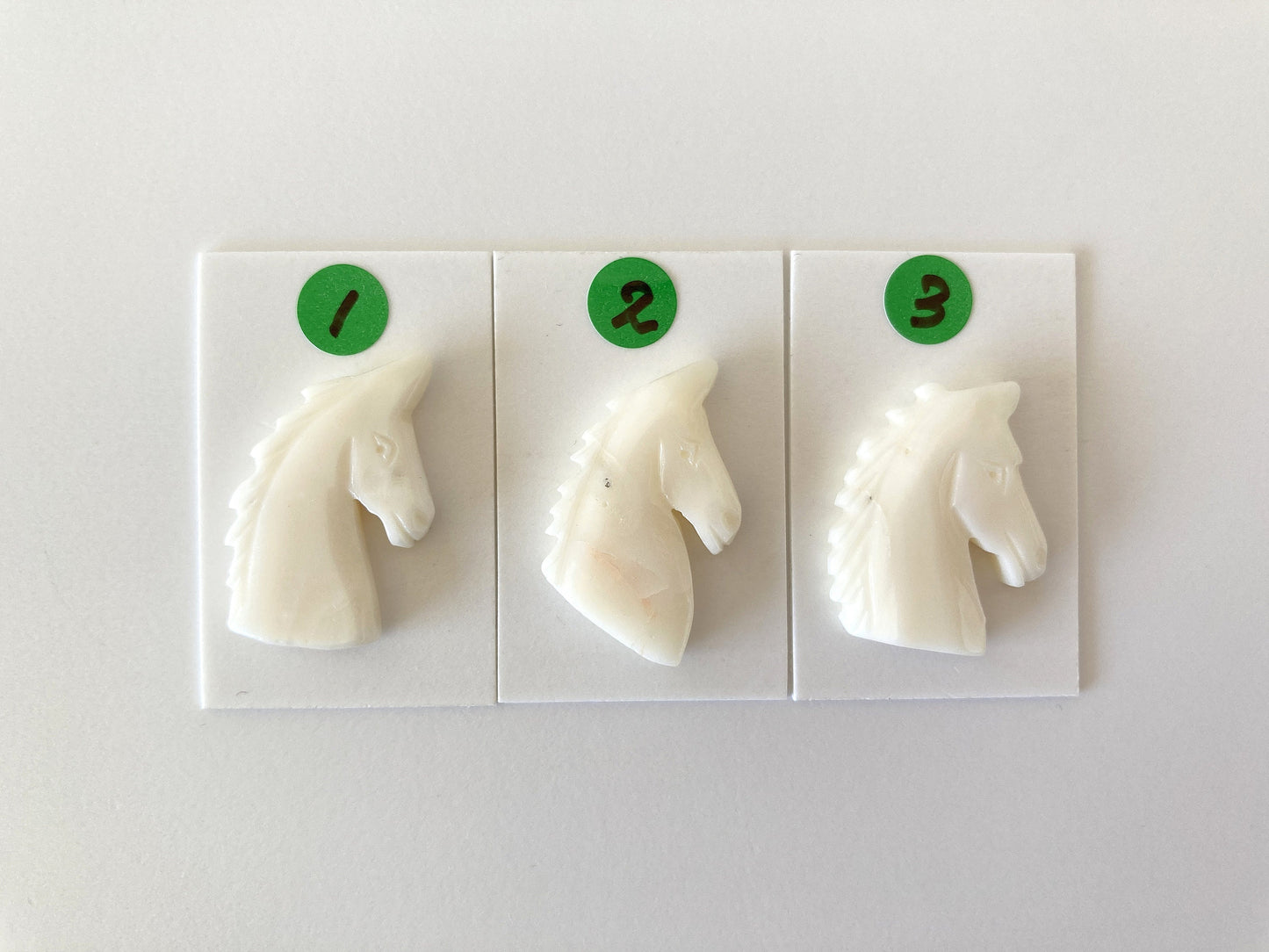 Natural White Coral Horse Carving Loose, Natural White Color Coral, Carved on both sides , For Jewelry Making, Hand Carved, Hole on top