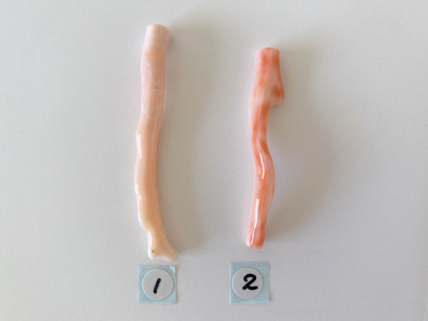 Deep Sea Coral Branch: Pink Orange Jewelry Making Supply, Hole on Top