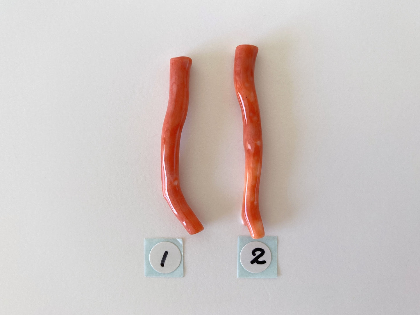 Japanese Momo Coral Branch, Natural Orange color Coral Branch, Genuine coral, for jewelry making, Price per Piece