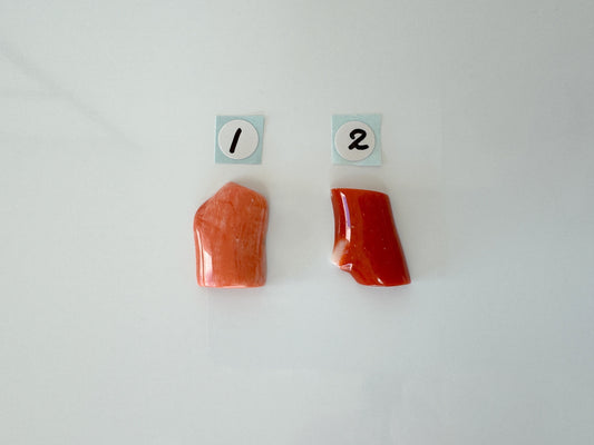 Natural Unique Shaped Japanese Momo Coral Loose, Natural Orange/Vermillion Color Coral, for jewelry Making