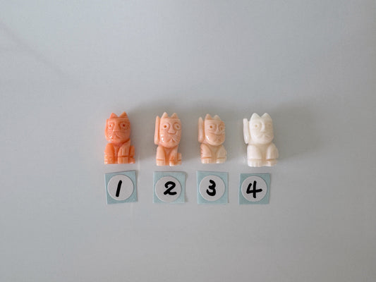 Natural Deep sea coral Beckoning cat loose ,Manekineko, money luck, customer luck, For jewelry making, Natural color