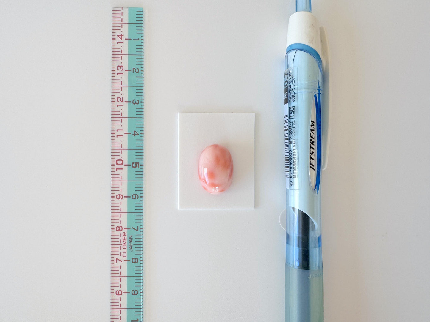 Natural Deep Sea Coral Cabochon, Pink/Orange Oval, 15.6x11mm