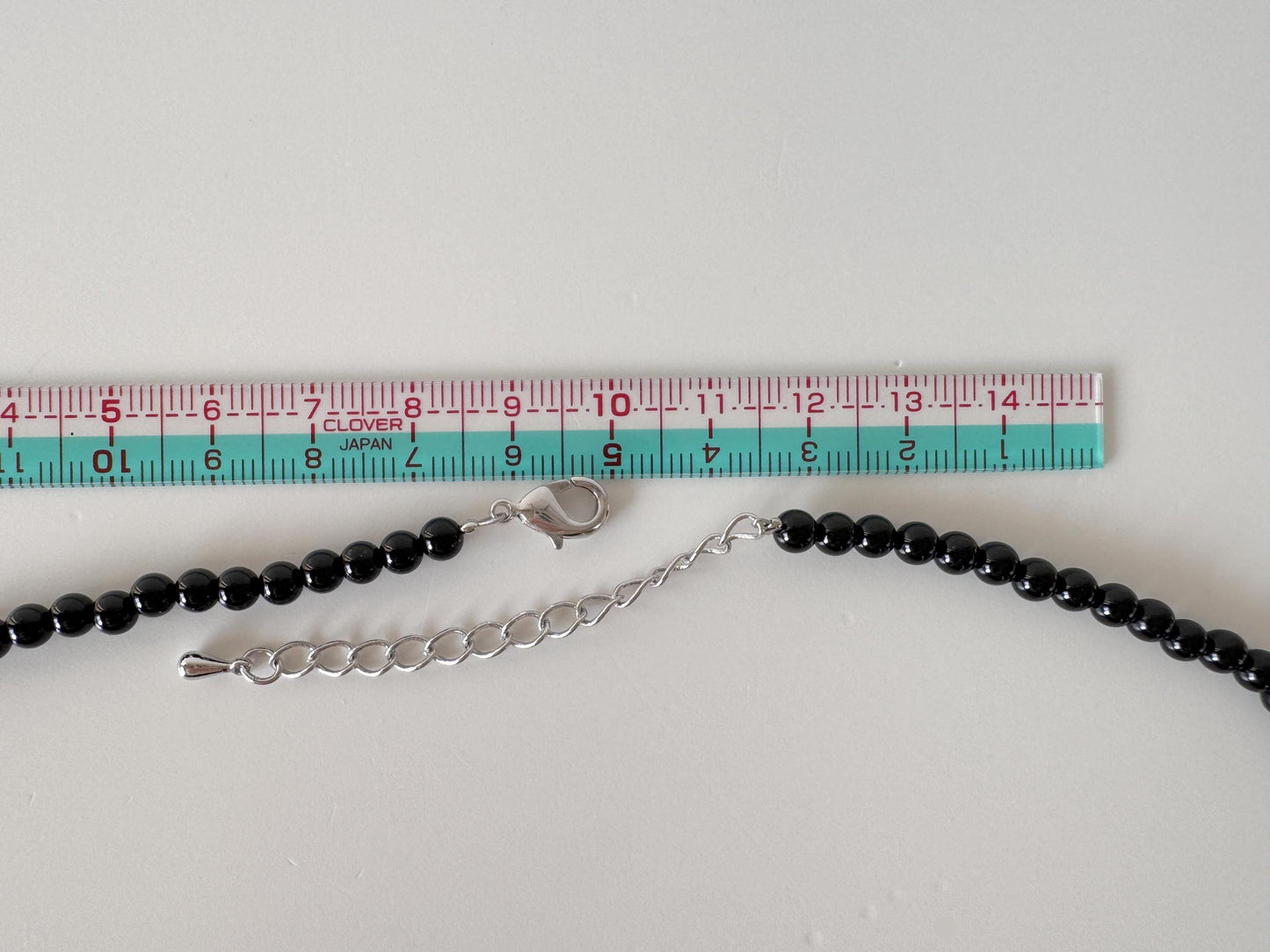 Onyx, Amethyst Necklace with Pendant, Brass Hook & Adjuster