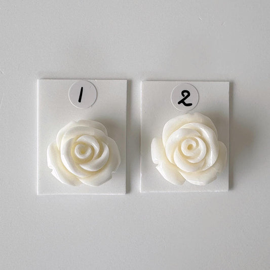 Natural White Coral Rose Loose, 19-20mm, White Color Rose, Natural Color Coral Rose, Price per Piece, Genuine Precious Coral
