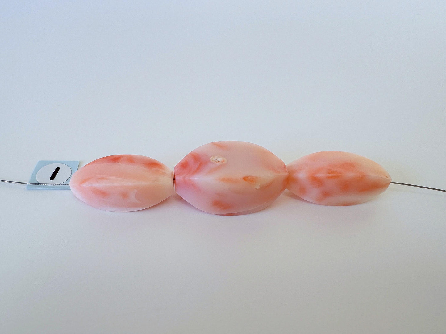 Natural Coral Short Strand Pink Deep Sea Coral: Unique Shape Jewelry Supply, Genuine Precious Coral Material (3 Pieces, Craft Beading)