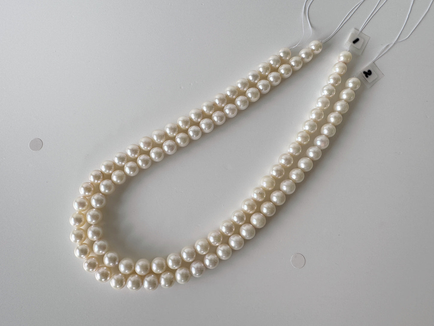 8.5-9mm Japanese White Akoya Pearl Beads, Genuine Akoya Pearl, Full Strand, 40cm , 16", Cultured Salt water pearl