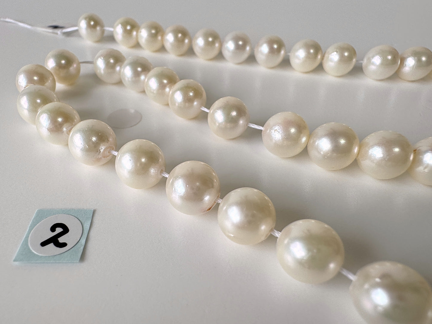 8.5-9mm Japanese White Akoya Pearl Beads, Genuine Akoya Pearl, Full Strand, 40cm , 16", Cultured Salt water pearl