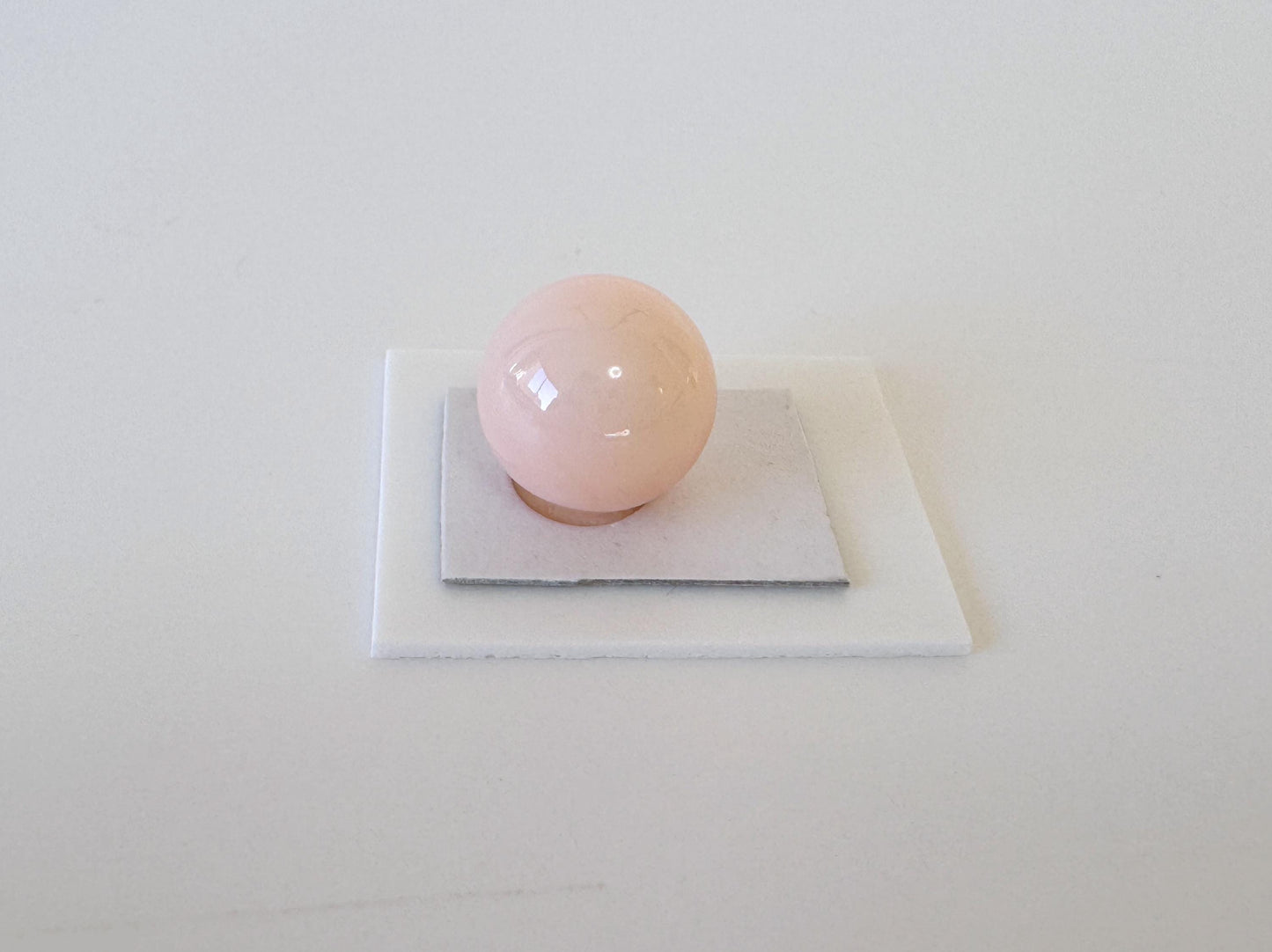 Natural Pink Coral Bead - 12.8mm Round Half Drilled Loose Gemstone for Jewelry Making