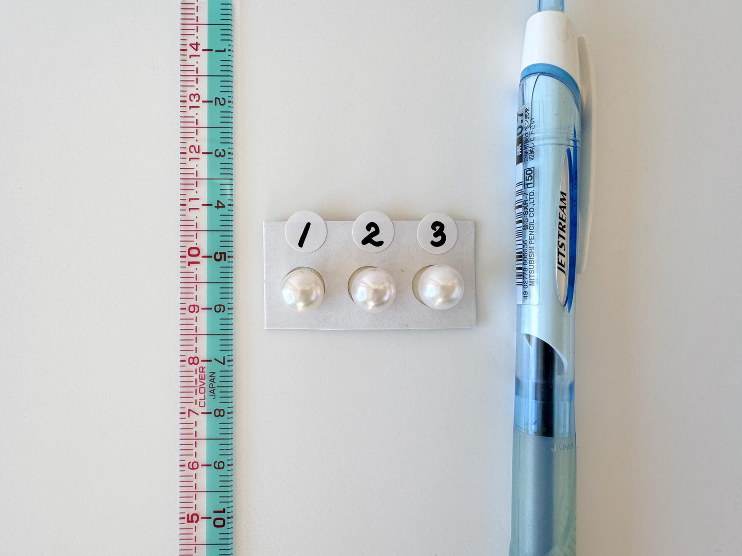 Akoya Pearls Cultured Saltwater: 8mm up White Pink Overtone, Half-Drilled Round | Japanese Pearl, Loose Beads