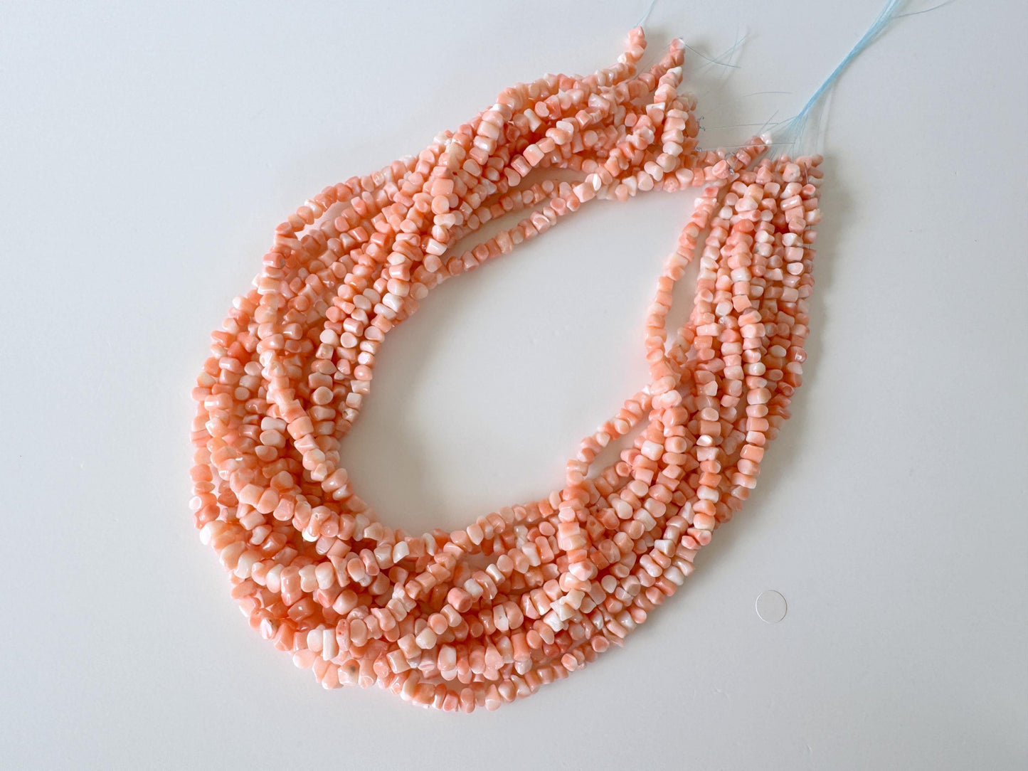 Natural Coral Strand - Pink/Orange Deep Sea Branch - Genuine Coral Beads, 15.7 Inch Length, Jewelry Making Supplies