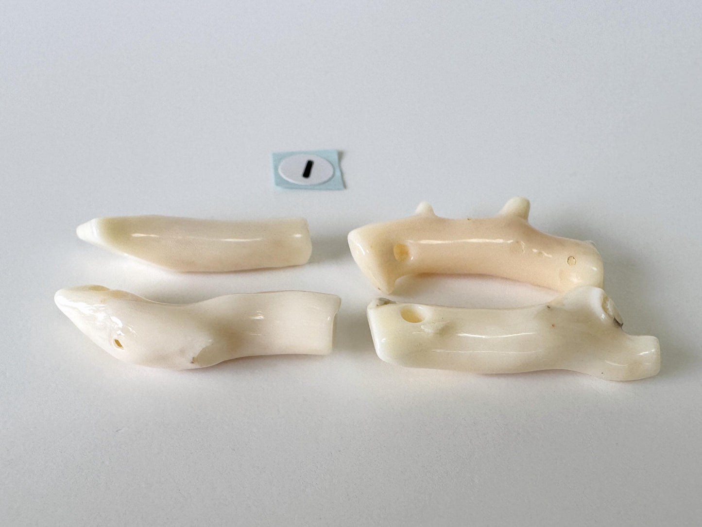 Natural Coral Branch: Deep Sea White-Pink Midway Coral, Genuine Material | Set of 4 Pieces, Drilled Holes, Jewelry Supplies, 26-37mm Length