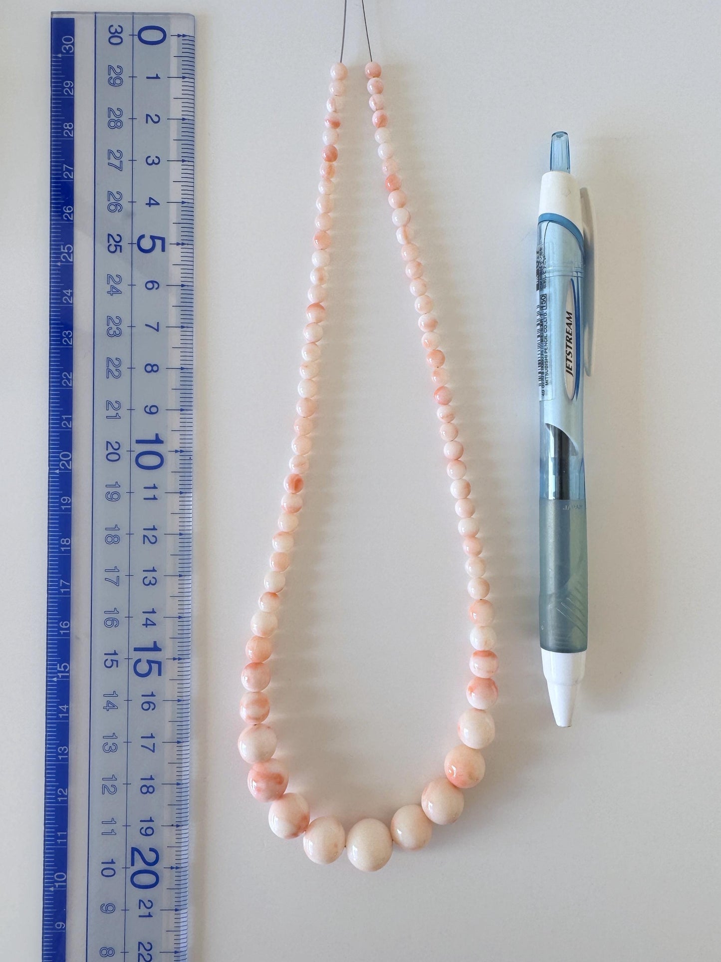 Natural Coral Strand - Deep Sea Coral Round Beads, Pink & Orange Gradation, 4-11.2mm, 15.7in