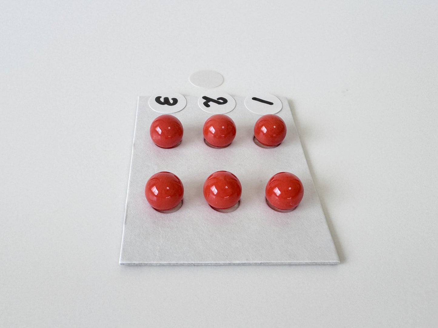 Natural Mediterranean Red Coral Round Loose 6-6.3mm with half-drilled hole, for Jewelry Making, Natural Color, Price per Pair