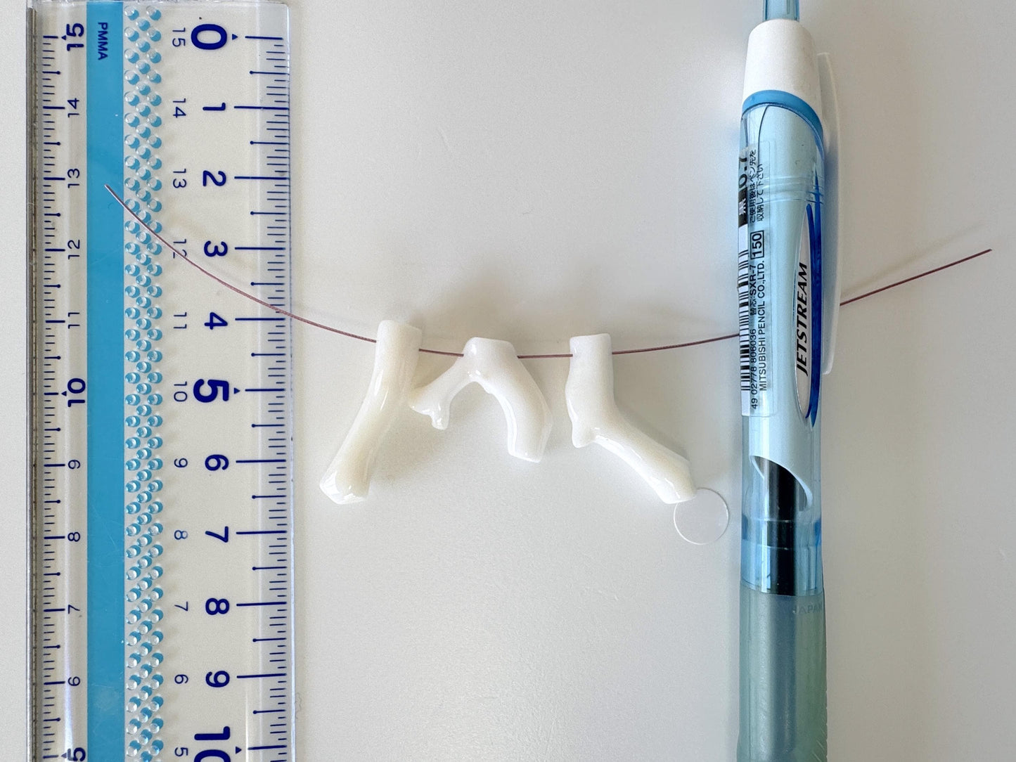 Natural White Coral Branch loose, A Set of 3 Pieces, Side Full Hole, Natural Color Precious Coral Branch, Genuine Coral for jewelry making