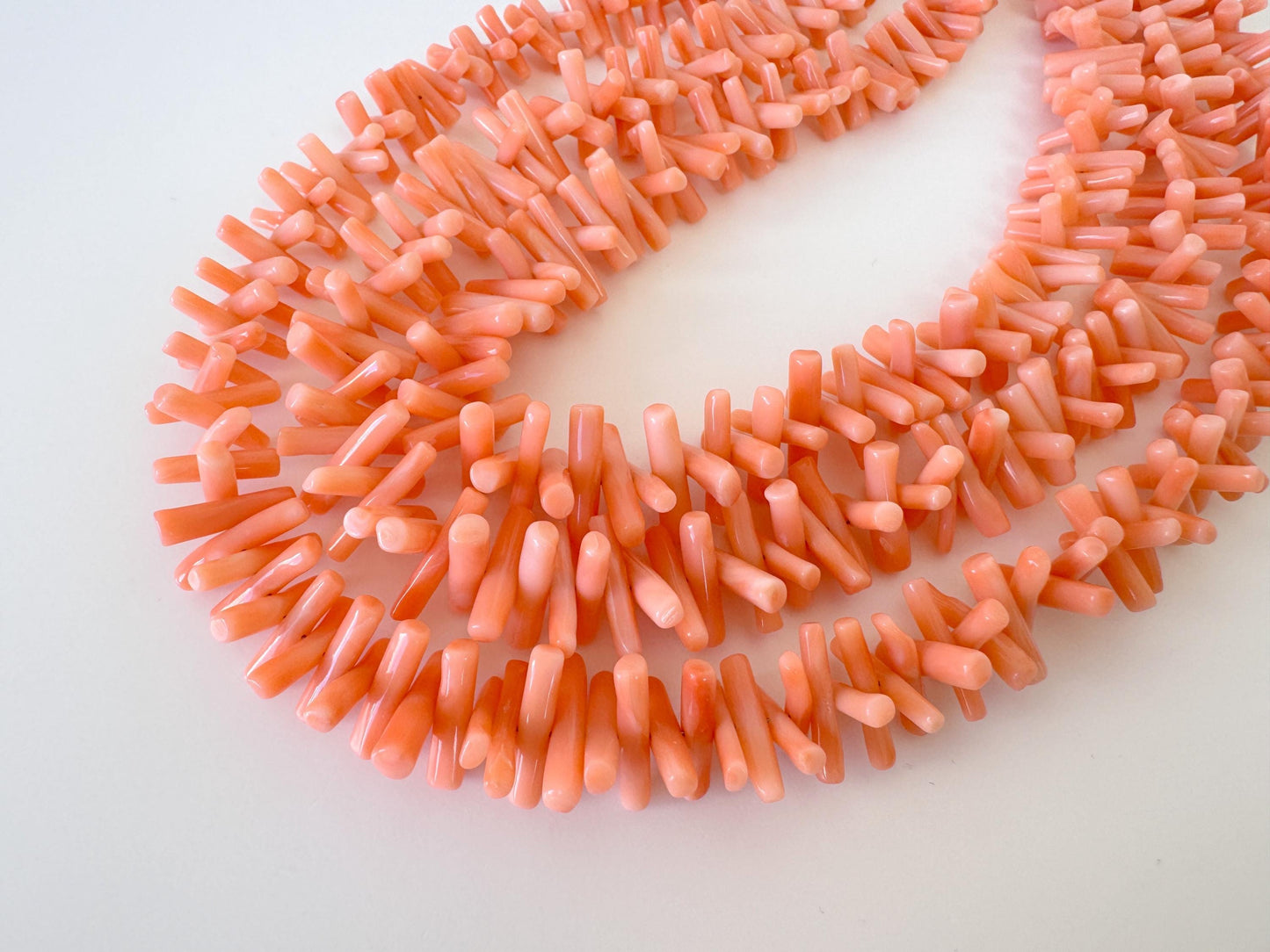 Natural Coral Strands | Small Coral Branches 50cm – Authentic Pink Orange Deep Sea Coral Beads, Per Strand