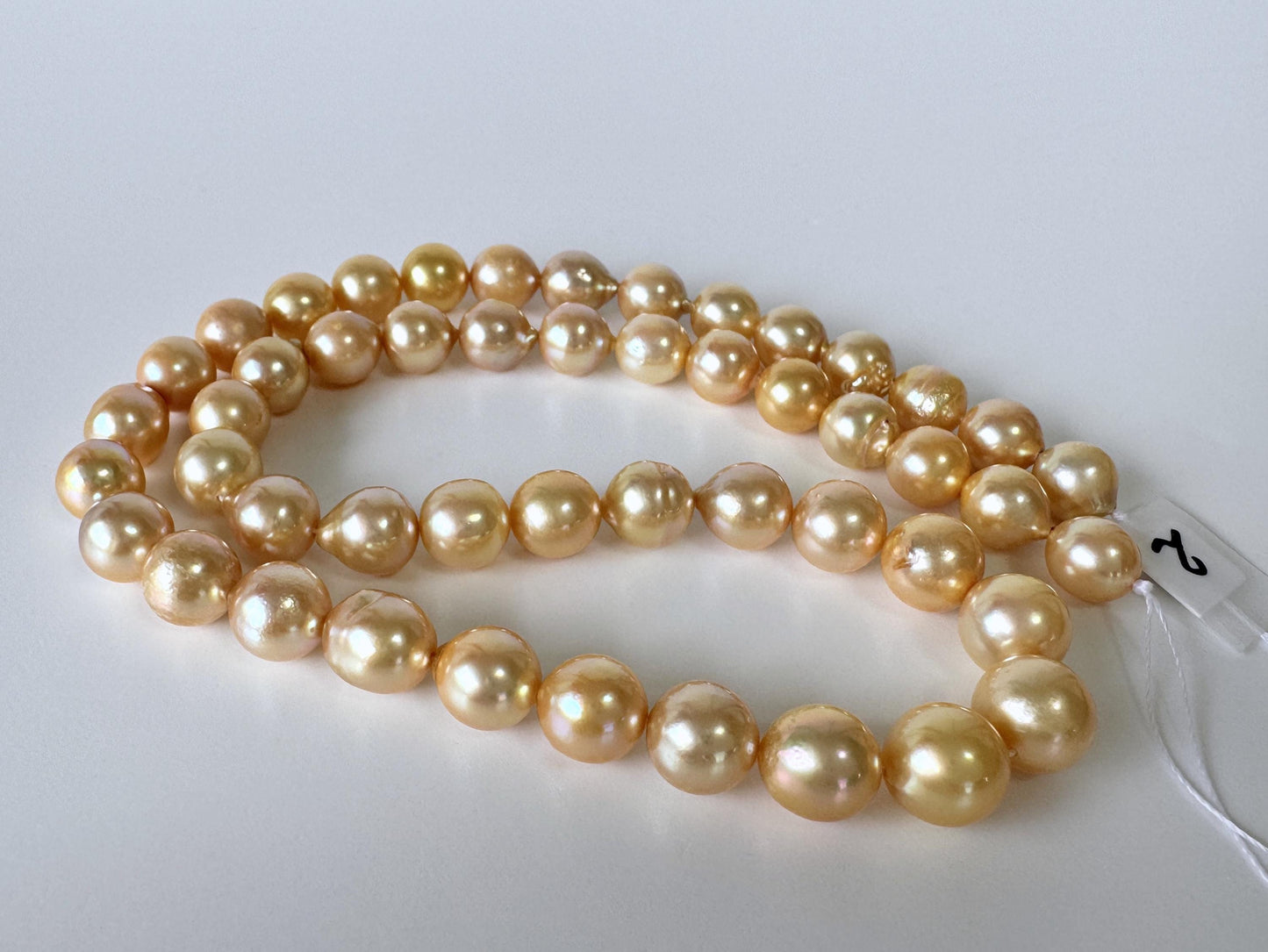 Japanese Akoya Golden Pearl Beads: Approx. 6-9mm Semi-Baroque, Color Treated | Full Strand 42cm, Saltwater Cultured Pearls