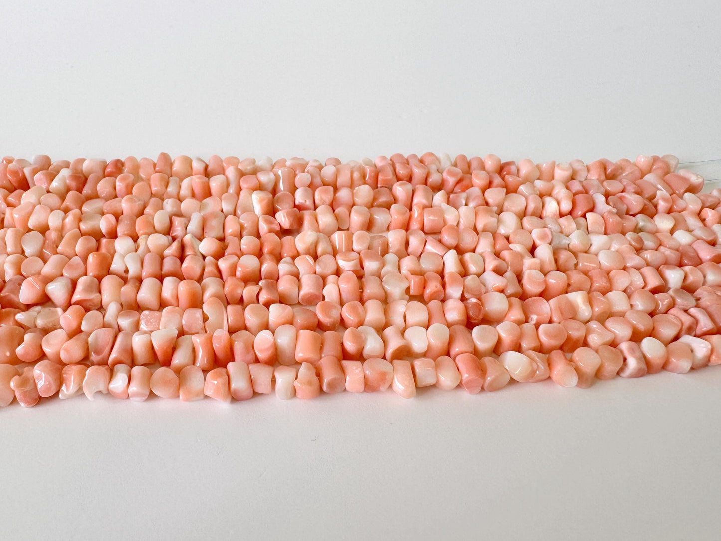 Natural Coral Strand - Pink/Orange Deep Sea Branch - Genuine Coral Beads, 15.7 Inch Length, Jewelry Making Supplies