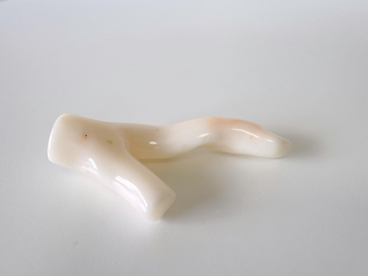 Natural White Coral branch loose, 60mm, Precious White Color (Orange spots) Coral Branch, Hole on top, Genuine Coral for jewelry making