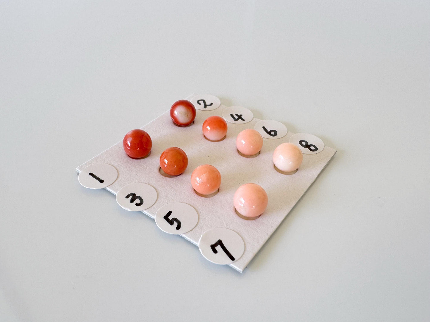 6-6.5mm Half Drilled Natural Japanese Momo/Pink Momo Coral Round Loose, Orange/Pink coral, for earring sets, natural color, price per piece