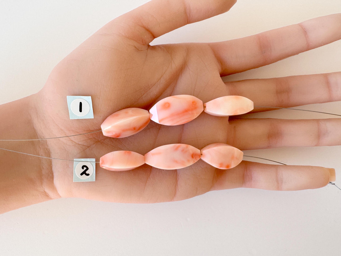 Natural Coral Short Strand Pink Deep Sea Coral: Unique Shape Jewelry Supply, Genuine Precious Coral Material (3 Pieces, Craft Beading)