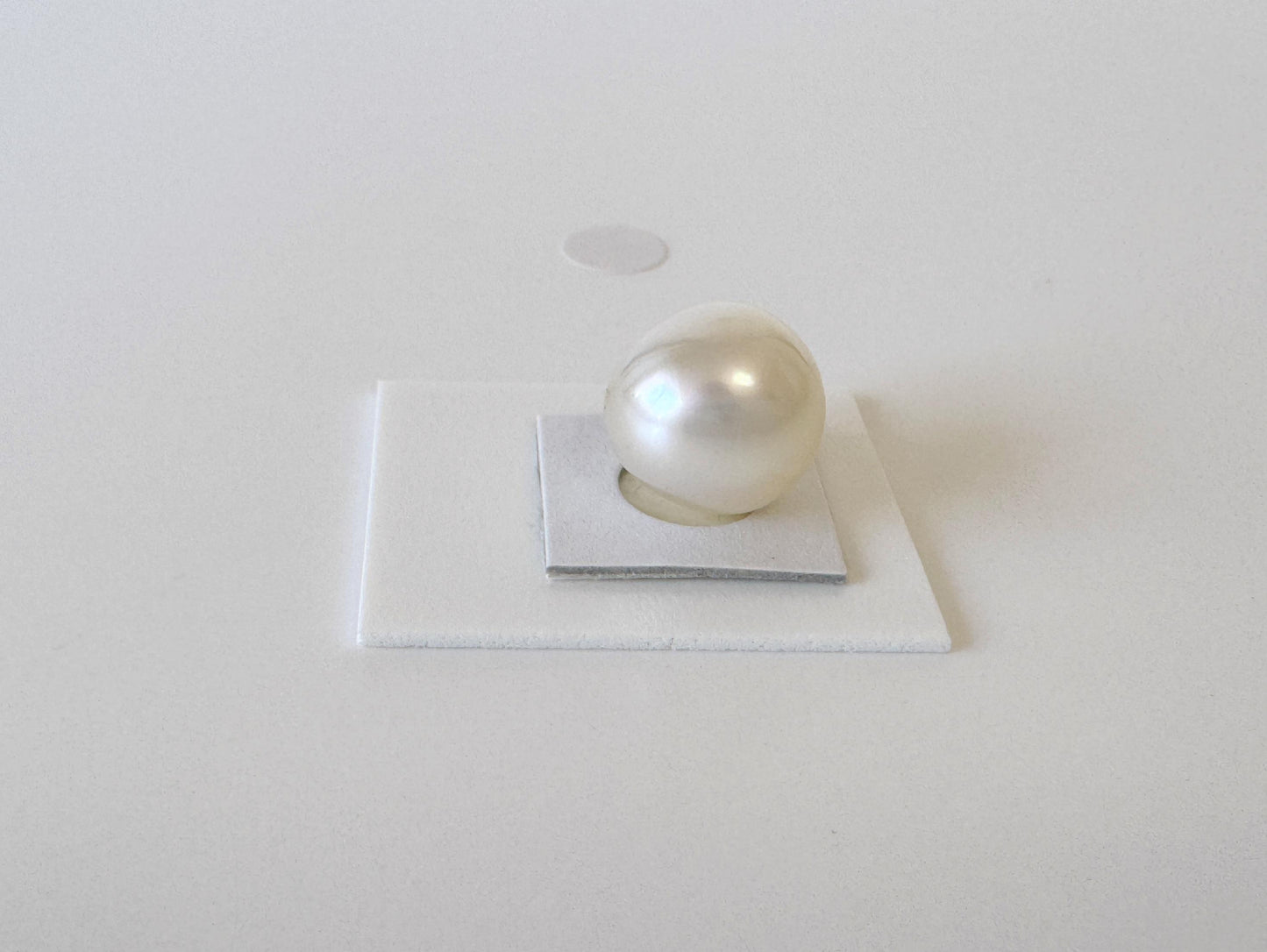 South sea pearl 11.8x10.6mm, Natural White Color, Half-Drilled Slightly pear shaped loose, unused vintage, Salt water pearl