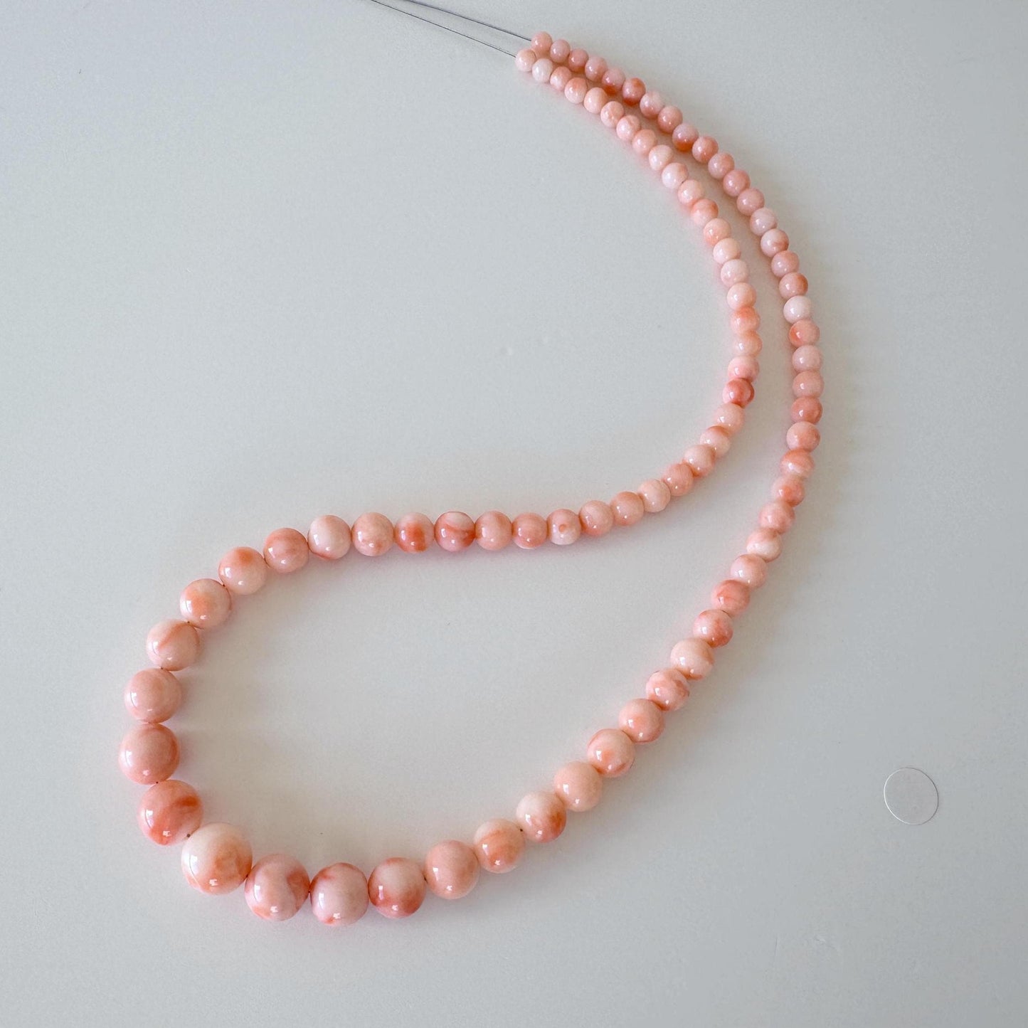 Natural Coral Beads – Deep Sea Coral Bead Strand, Pink Orange, 3.8-9.5mm Round, 42cm Jewelry Supplies