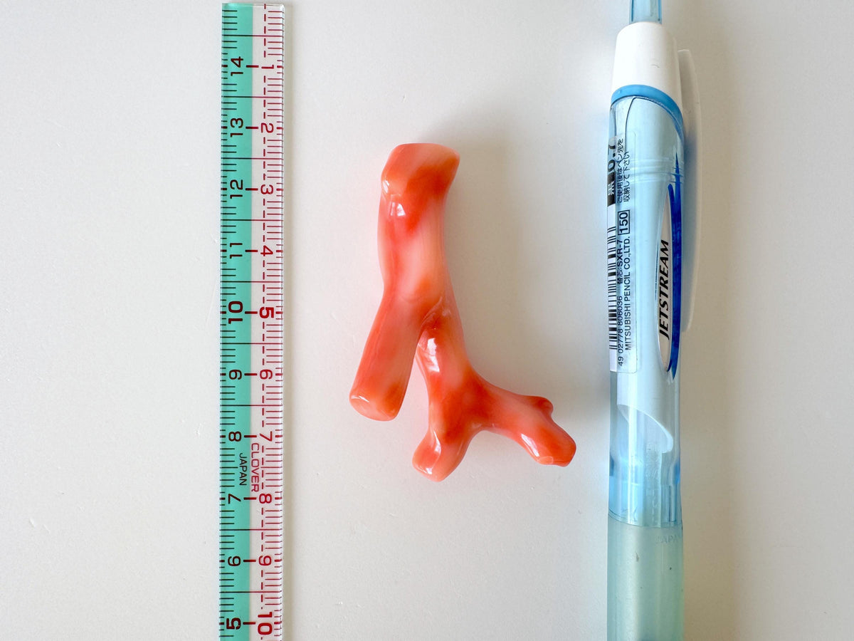 Natural Coral Branch, Pink Orange Deep Sea Coral | 52Mm Top Hole Jewelry Supply