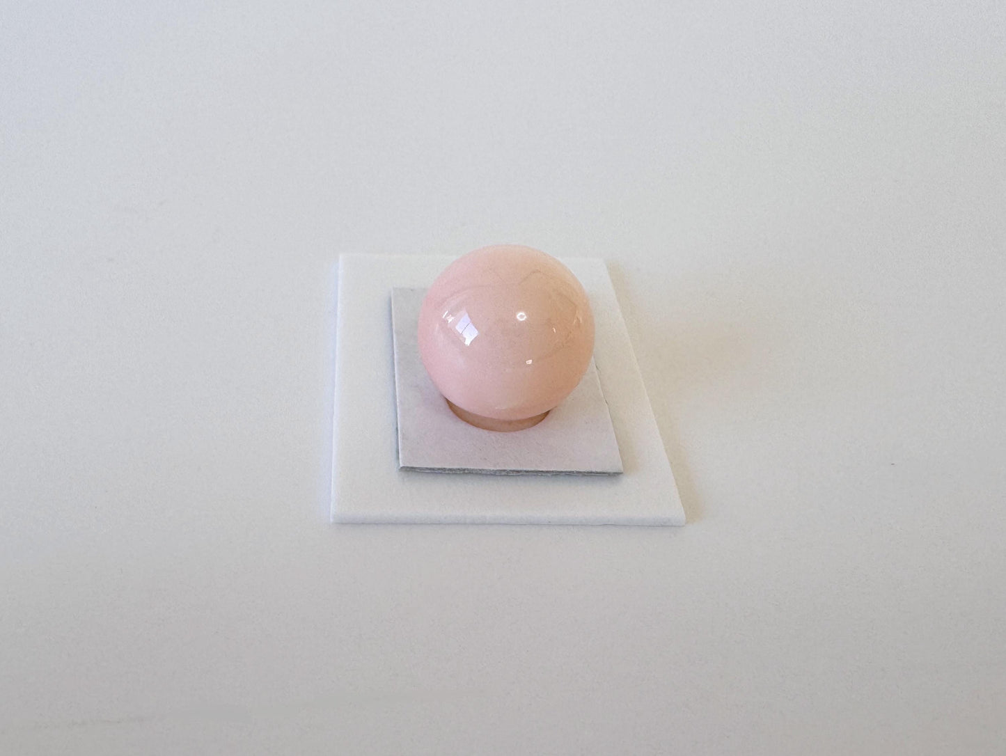 Natural Pink Coral Bead - 12.8mm Round Half Drilled Loose Gemstone for Jewelry Making