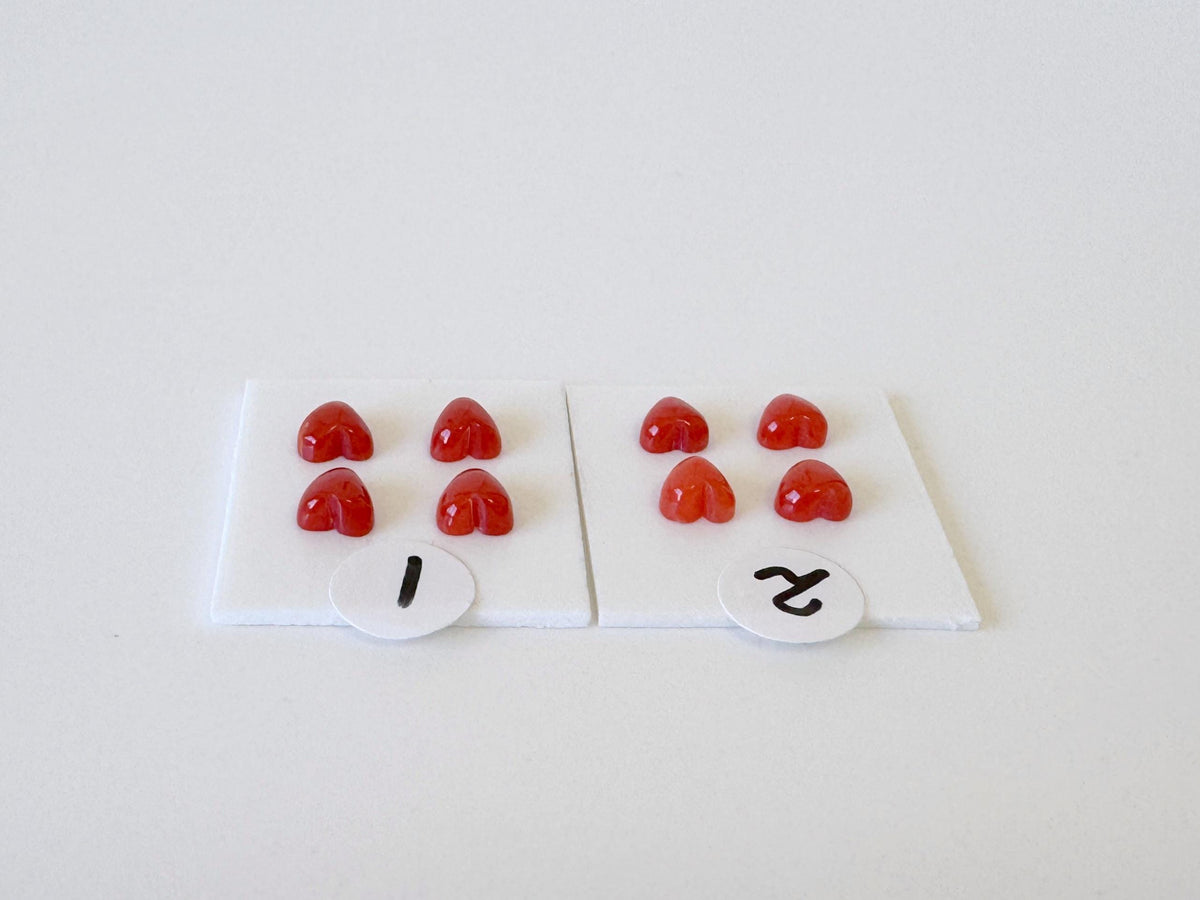 Natural Japanese red(Aka) coral tiny heart shape cabochon with half-drilled hole at back, Natural Color, Price per set of 4 pcs
