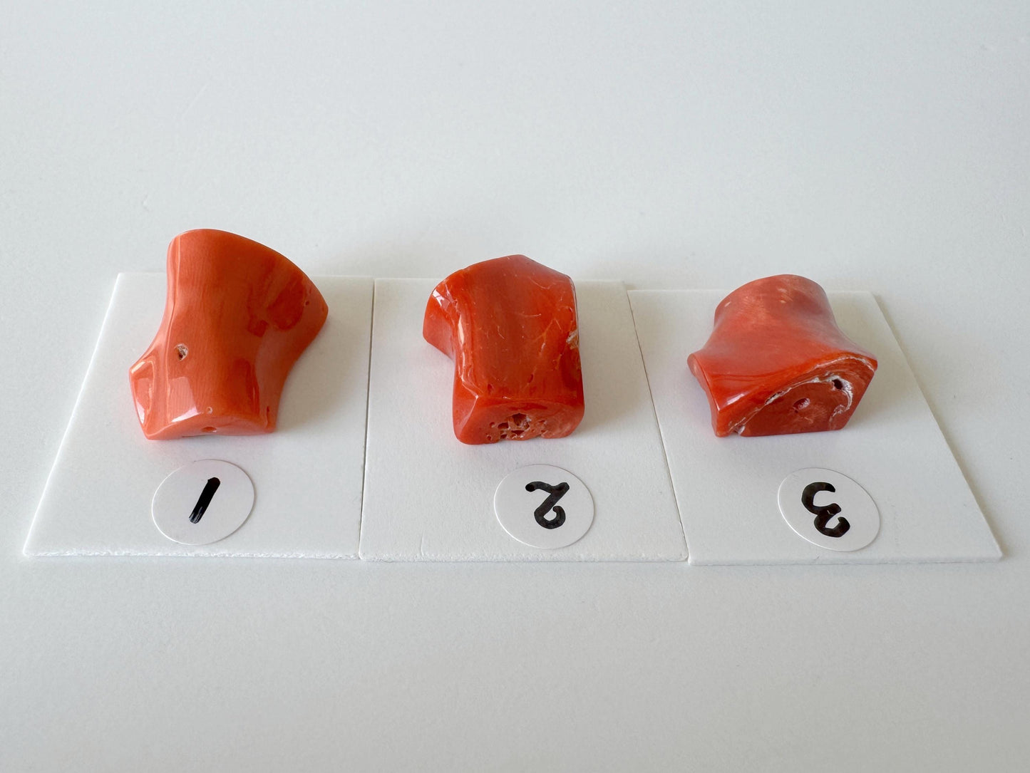 Mediterranean Coral Loose Gemstone: Natural Red-Orange Tones - Untreated, Top-hole, Jewelry Making Supplies, Per Piece