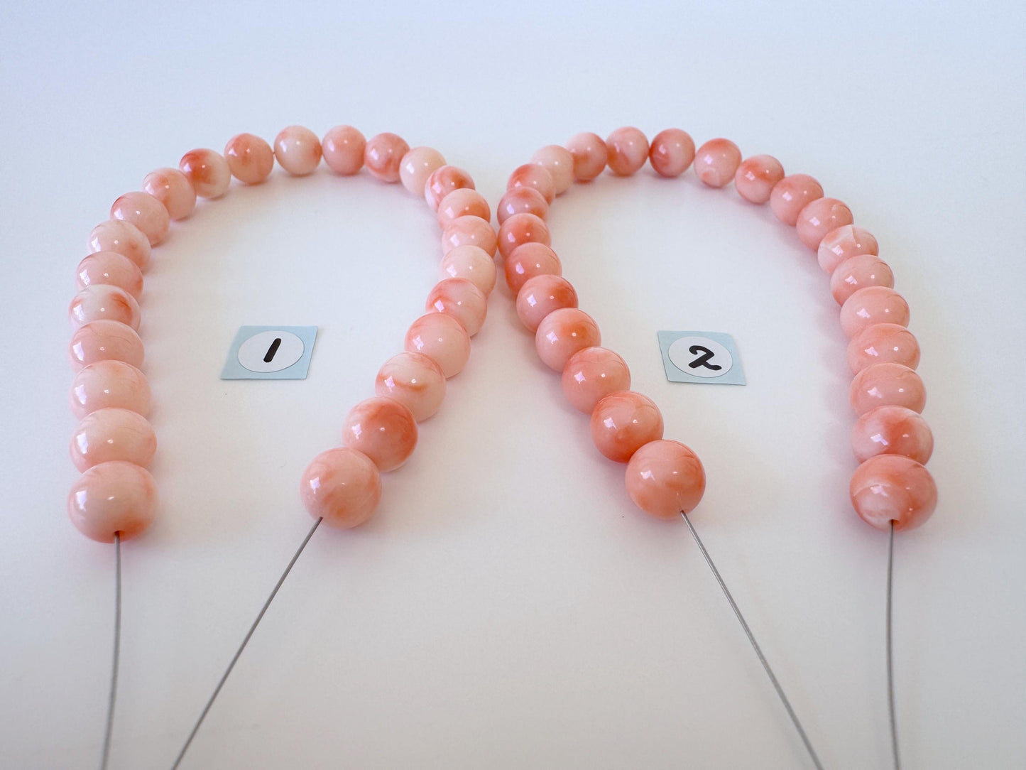 Natural Coral Strand - Pink Orange Deep Sea Coral Round Beads 7.6-8mm 18cm for Jewelry