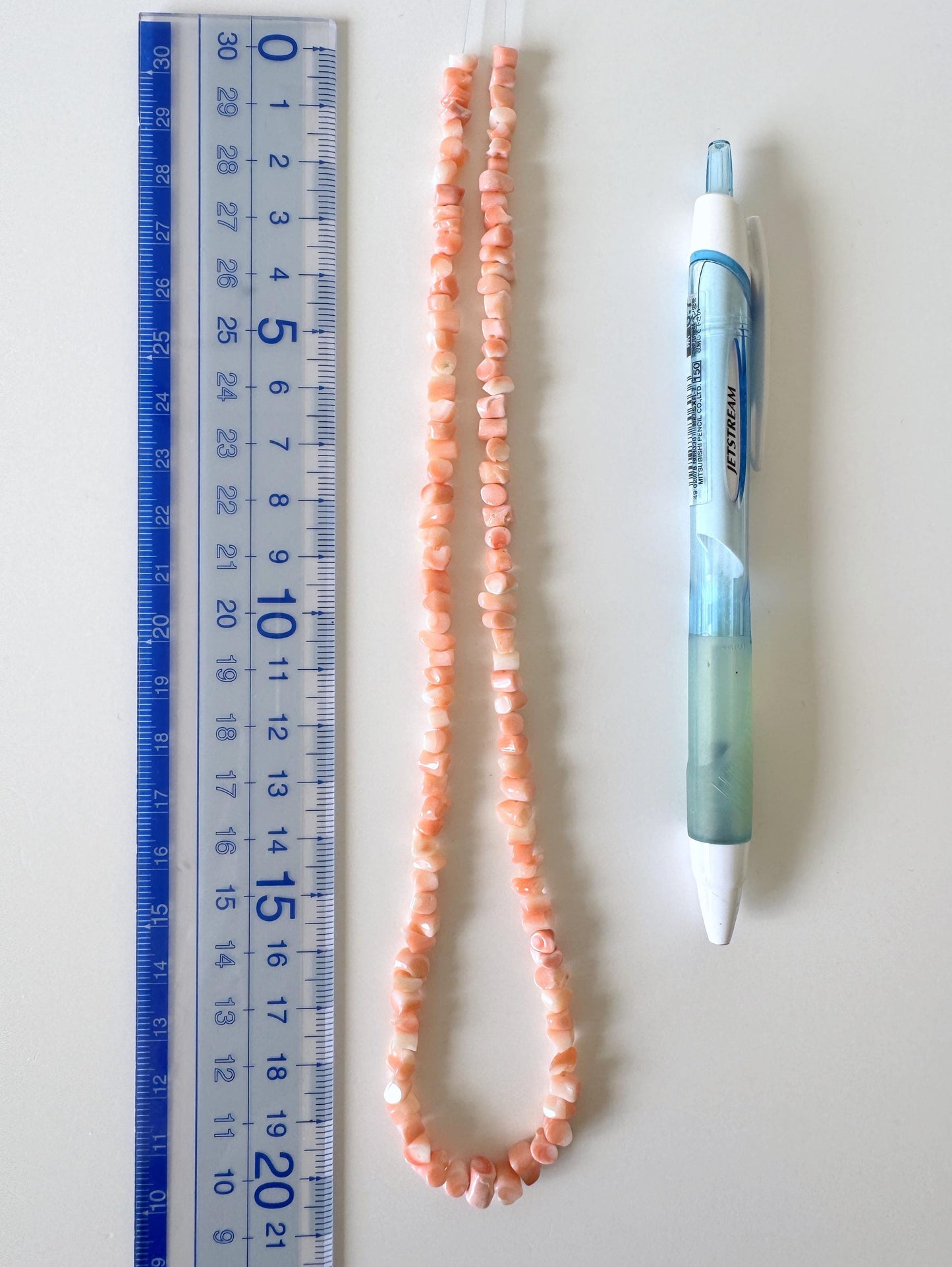 Natural Coral Strand - Pink/Orange Deep Sea Branch - Genuine Coral Beads, 15.7 Inch Length, Jewelry Making Supplies
