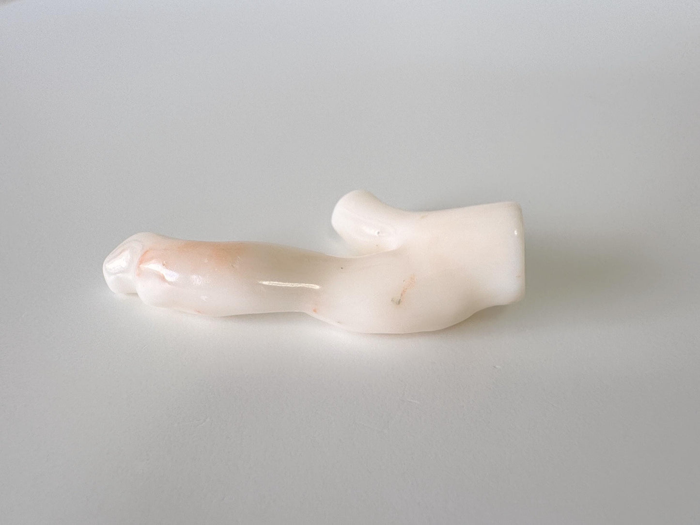 Natural White Coral branch loose, 60mm, Precious White Color (Orange spots) Coral Branch, Hole on top, Genuine Coral for jewelry making