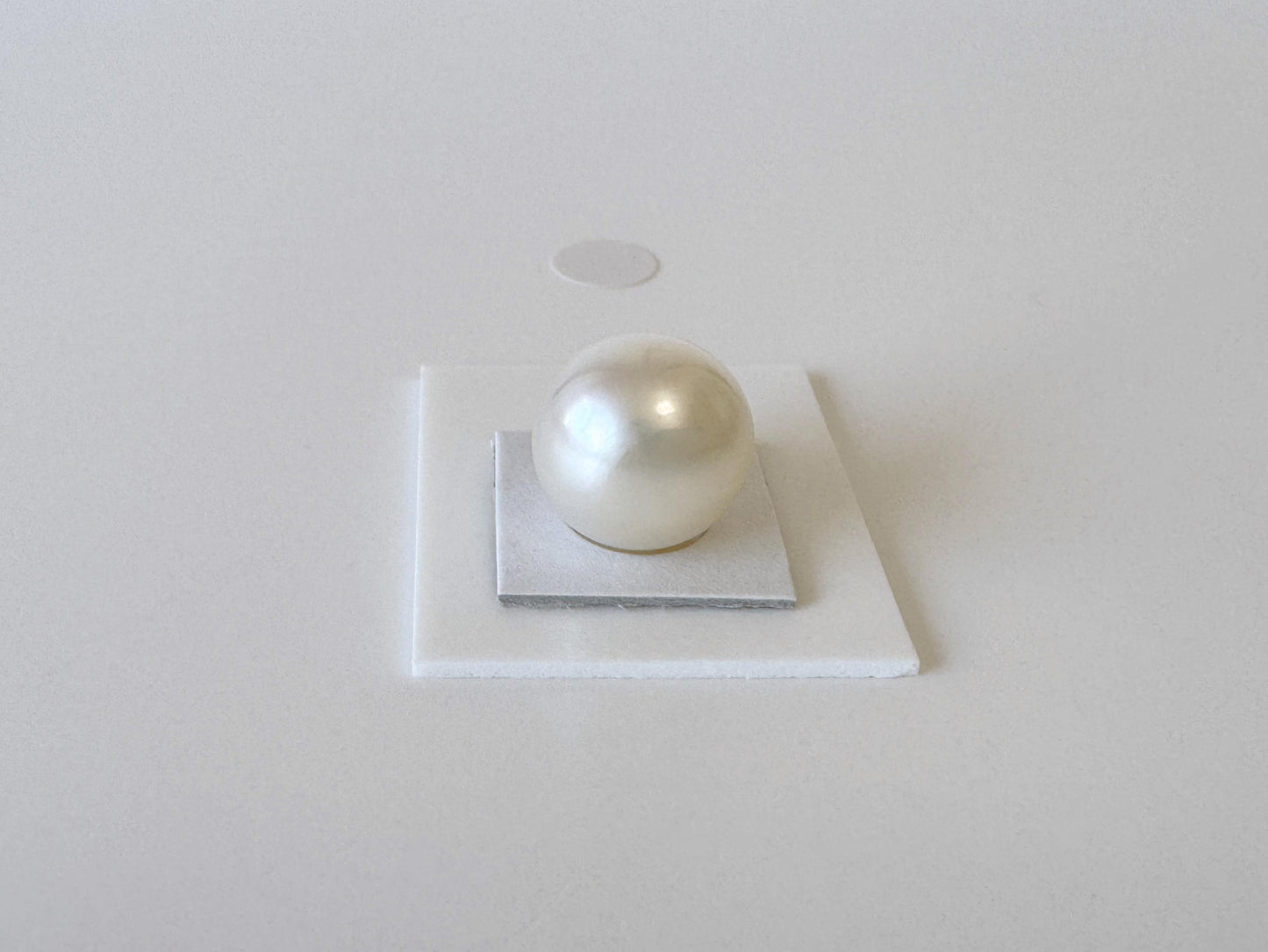 South sea pearl 11.8x10.6mm, Natural White Color, Half-Drilled Slightly pear shaped loose, unused vintage, Salt water pearl