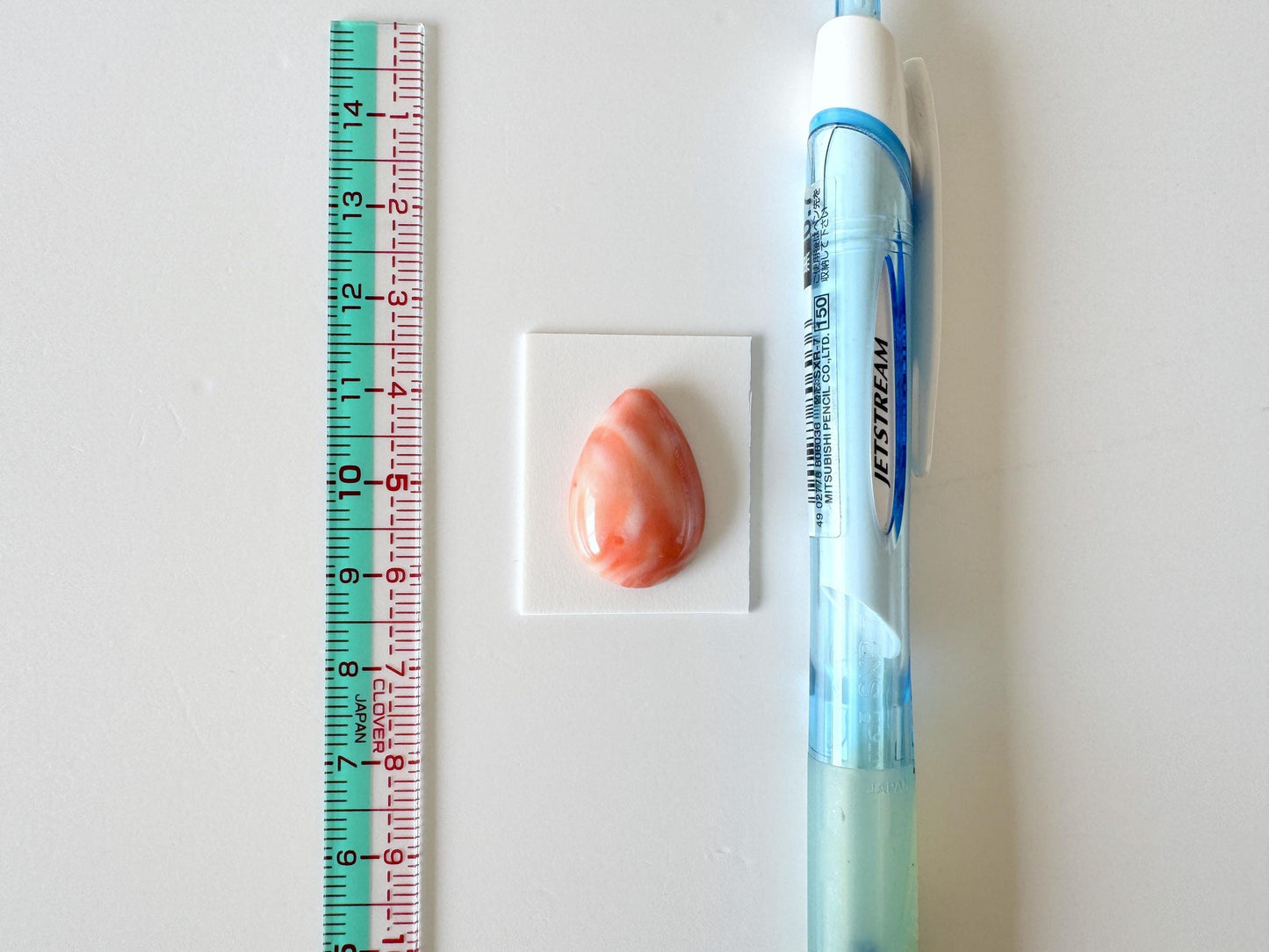 Deep Sea Coral Teardrop Cabochon: Natural Pink, Drilled Hole | Loose Gemstone, Jewelry Making, 21.3x14.7mm
