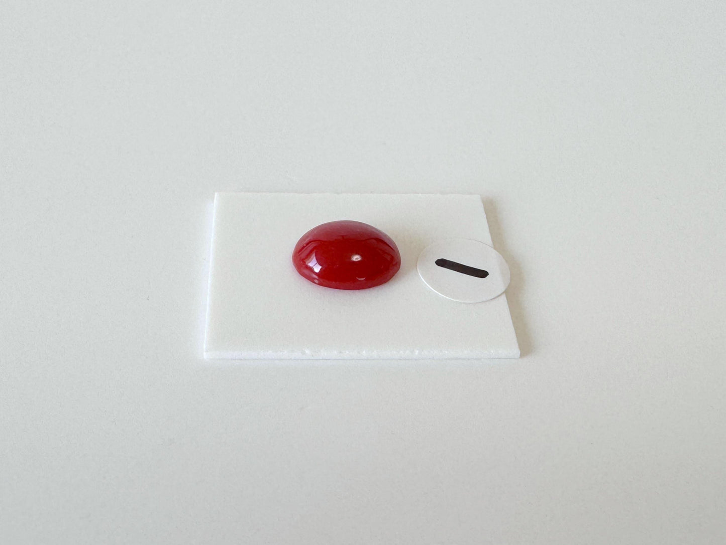 Japanese Red Coral Cabochon Oval Gemstone, Oxblood Hue (9.1x7.2mm, 9.4x7.5mm, Natural Loose Stone, Jewelry Supplies)