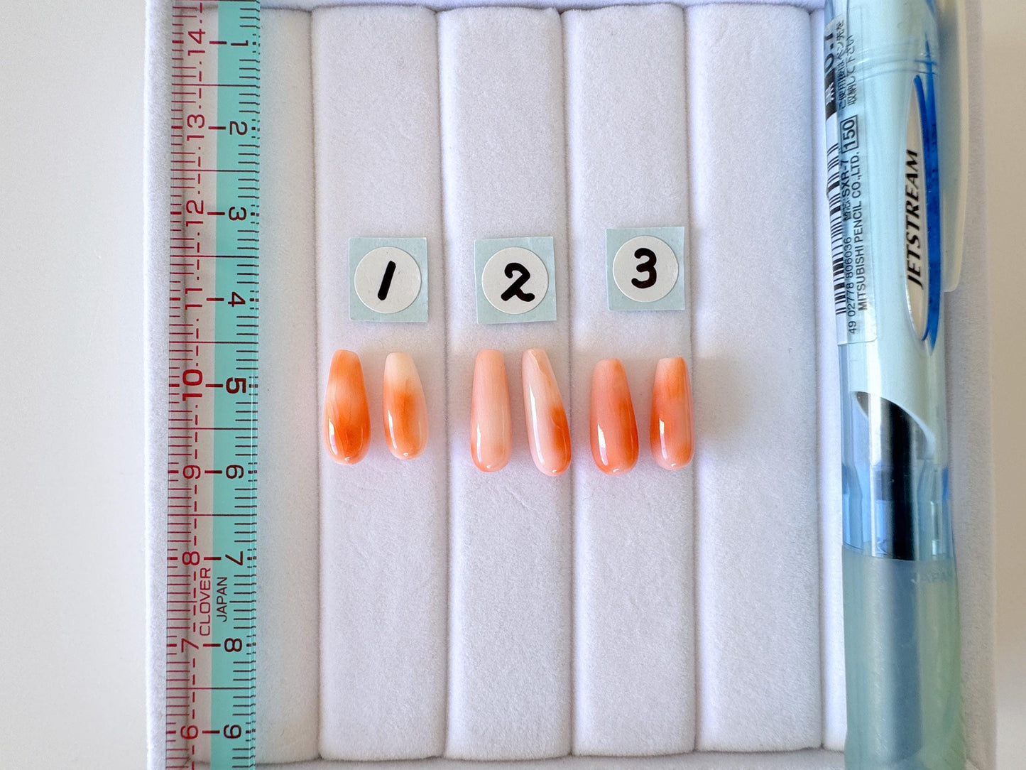 Natural Deep Sea Coral Drop Loose, Pink Orange, Jewelry Making, Per Pair, Hole on Top