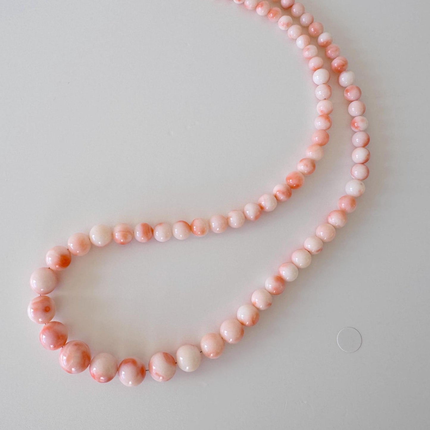 Natural Coral Strand Beads - Genuine Deep Sea Coral Round Pink Orange 4.8-10mm 41cm