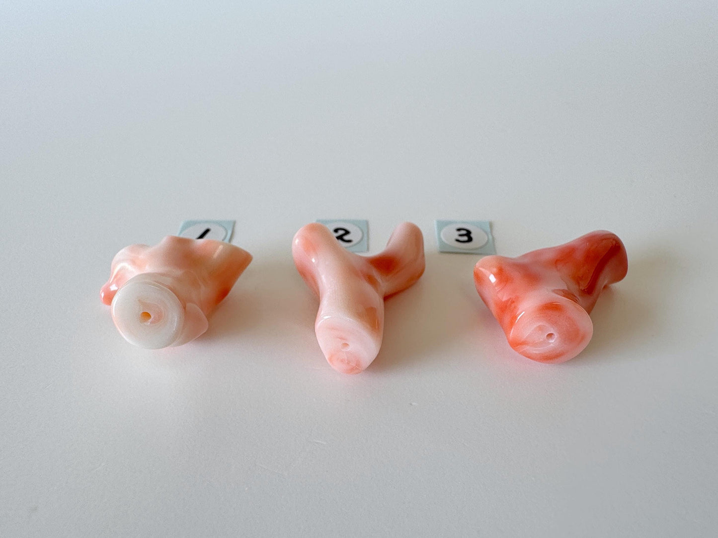Natural Deep Sea Coral Branch Loose with Drilled Hole on top, Natural Pink/Orange color coral branch, for jewelry making, Price per piece