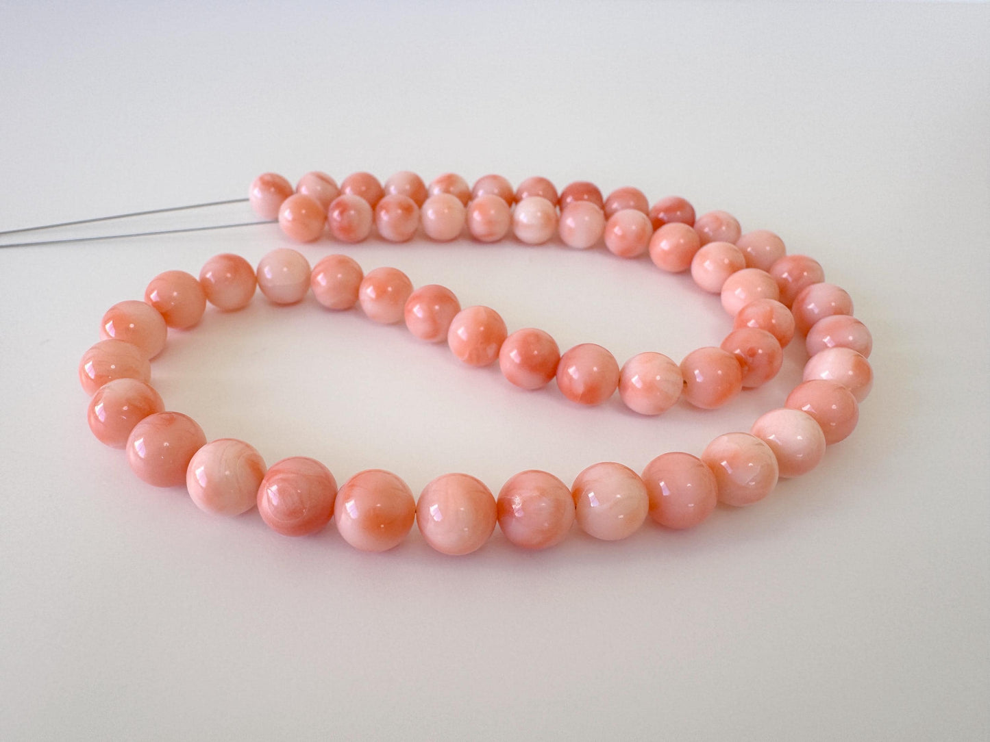 Natural Coral Beads | Genuine Deep Sea Coral 7.5-7.9mm Round Strand for Handmade Jewelry Making, 15.9in