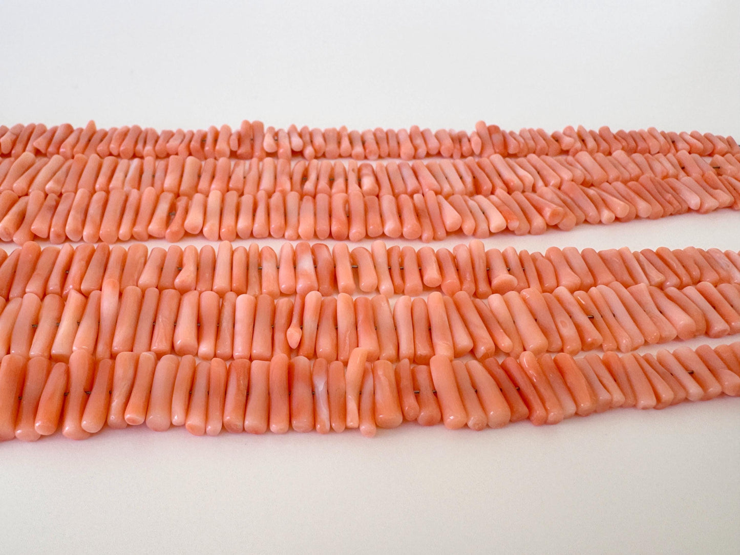 Natural Coral Strands | Small Coral Branches 50cm – Authentic Pink Orange Deep Sea Coral Beads, Per Strand